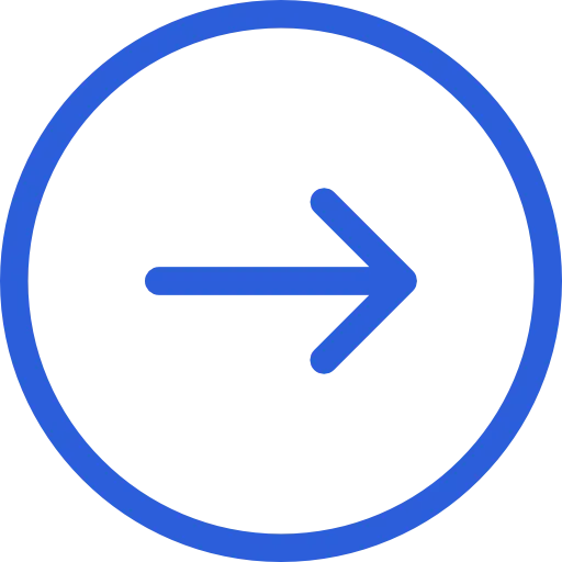 Blue right-pointing arrow inside a blue circle on a white background.