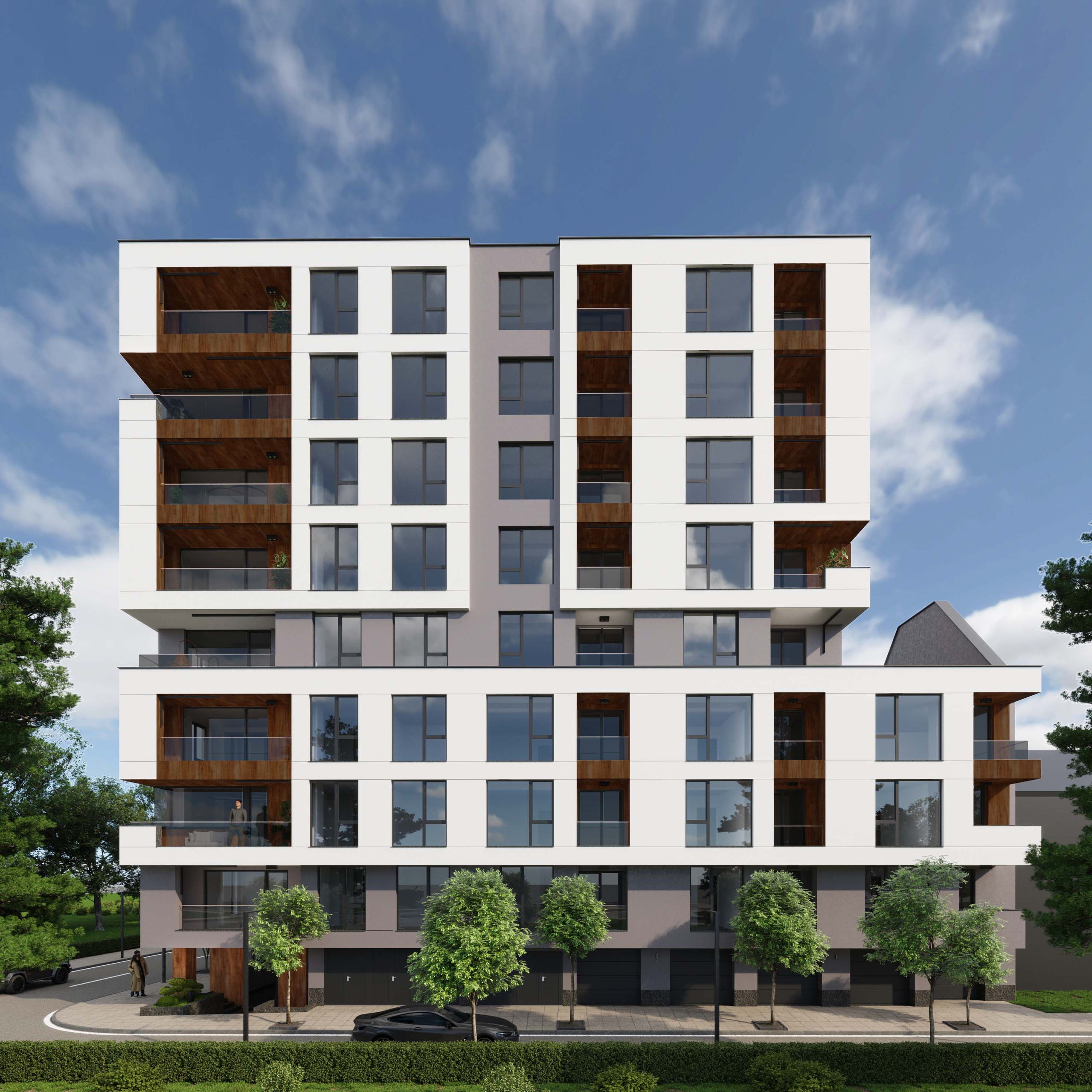 Razsadnika Residence — full street elevation