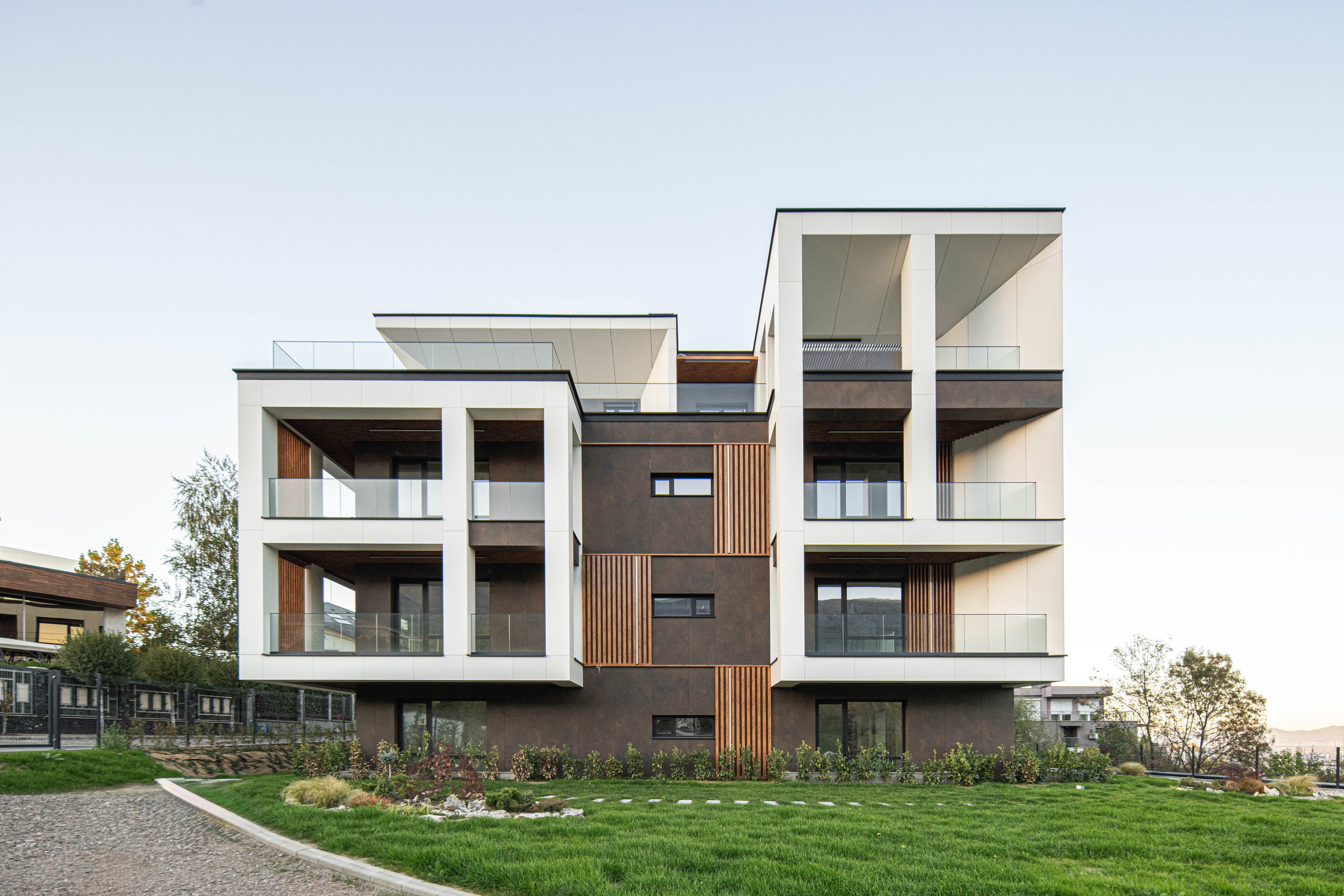 The Royal Residence — the two volumes seen across the garden