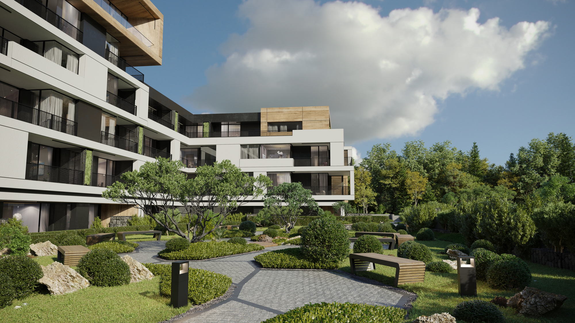 RUHouse II — the landscaped courtyard