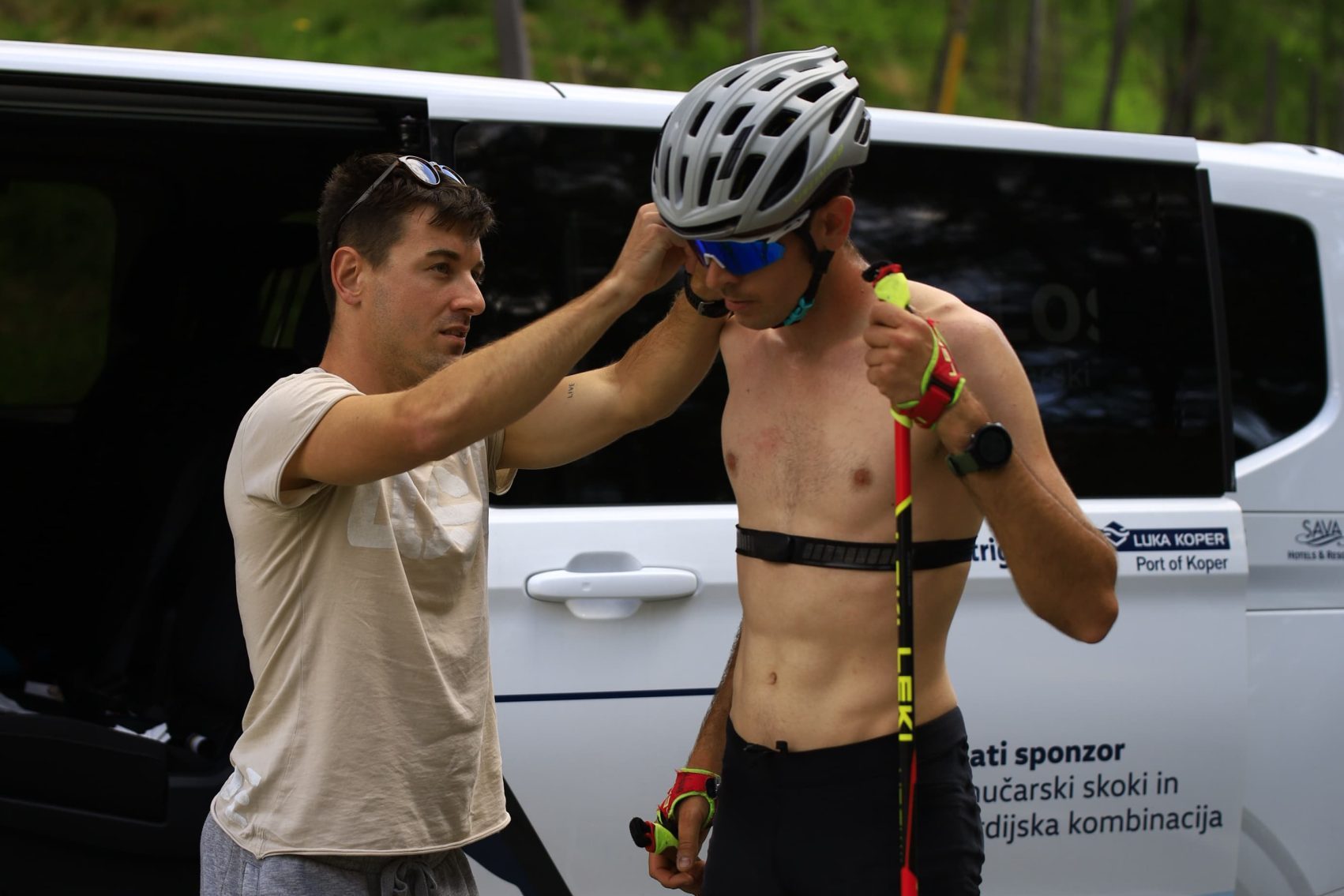 Nik Knaus in Gašper Brecl, foto: SloSki