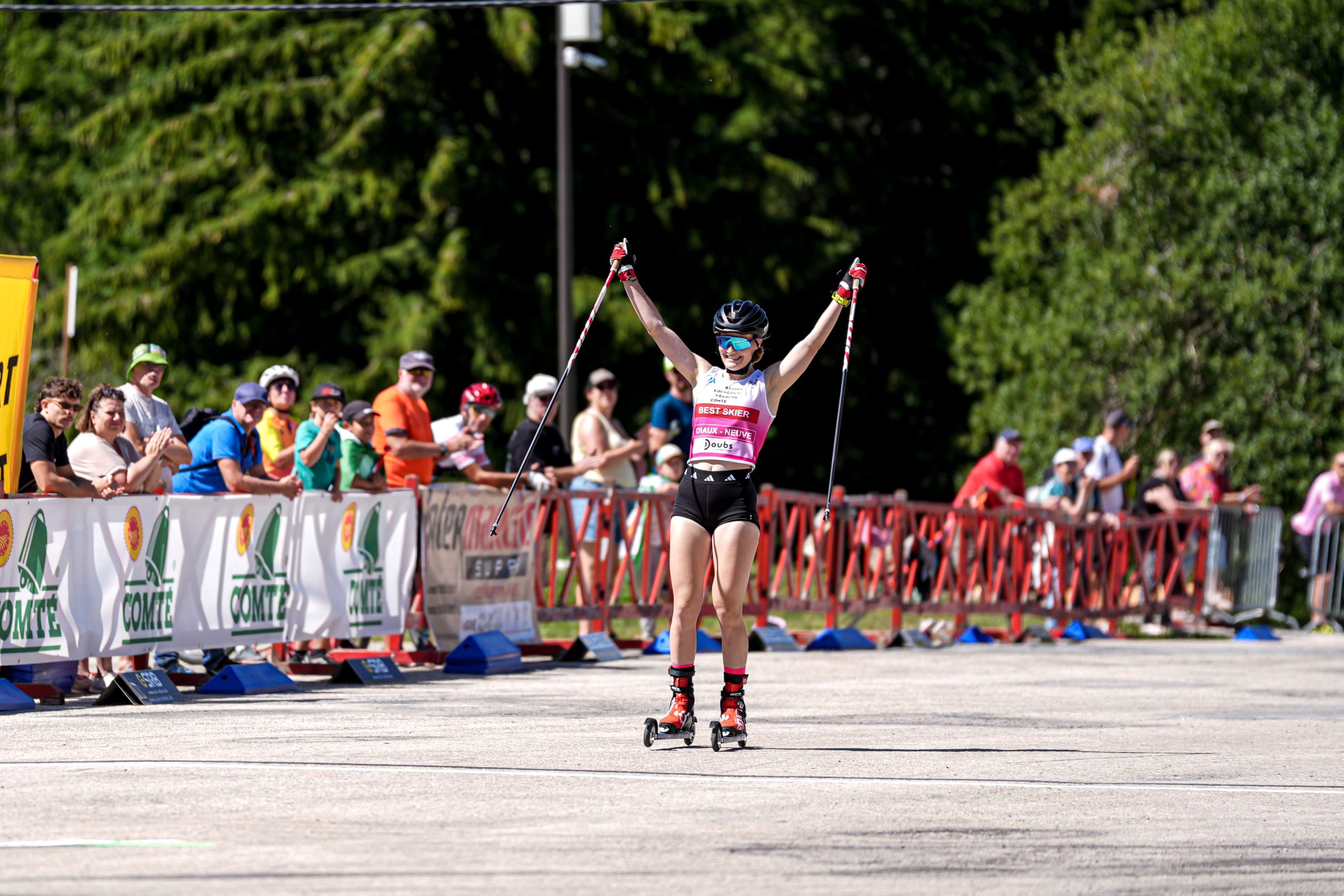 Ema Volavšek po zmagi v Chaux-Neuveu, foto: Nordic Focus
