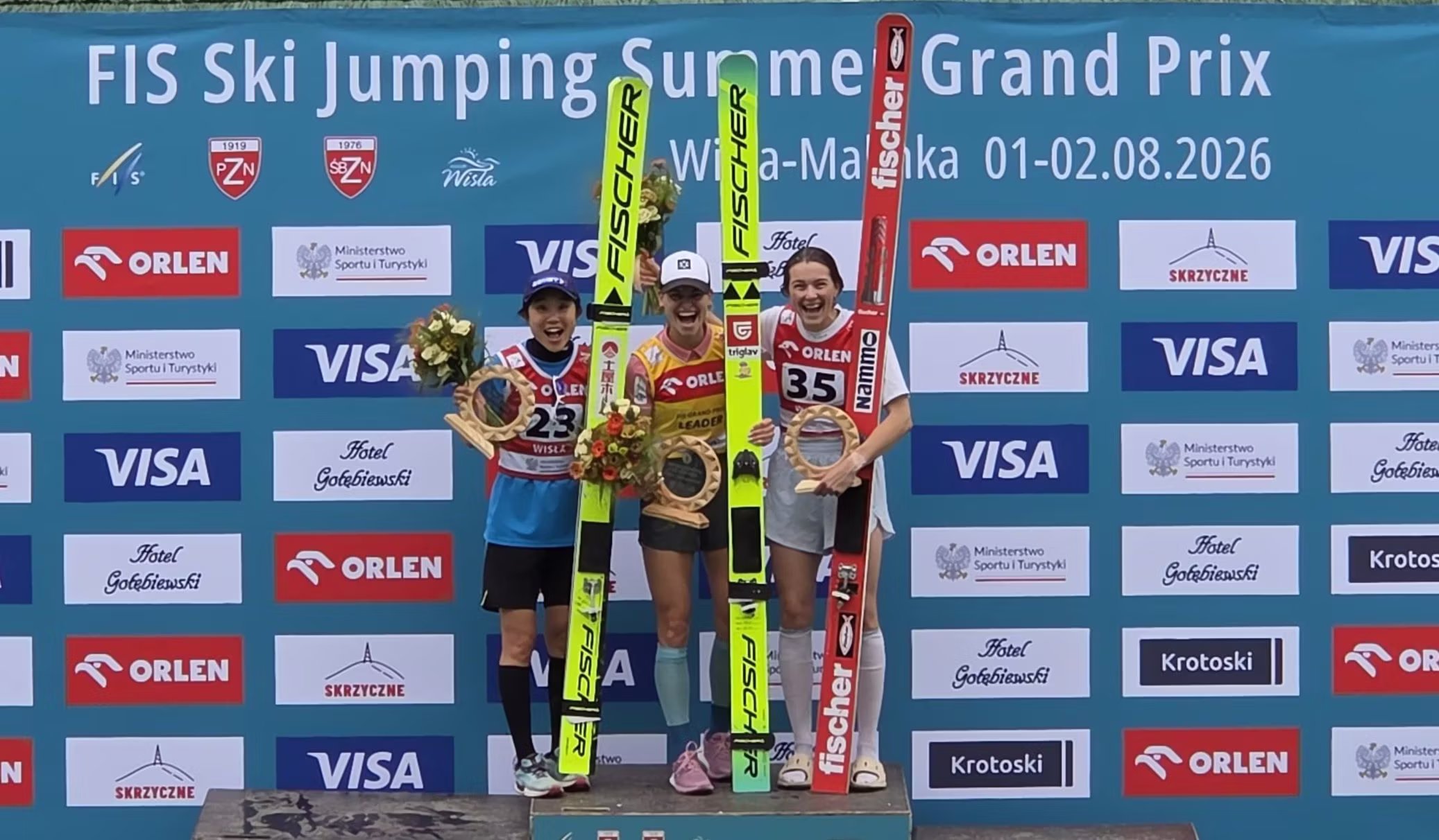 Nika Vodan je bila najboljša na drugi tekmi v Wisli 2026, foto: SloSki