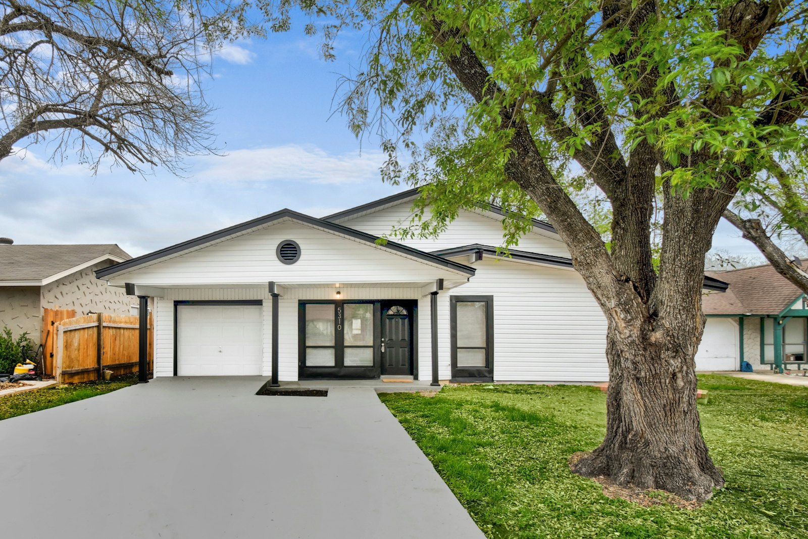 Renovated home exterior at Shadow Lake, San Antonio, Texas