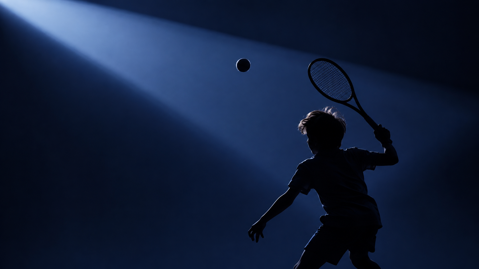 Ung tennisspelare