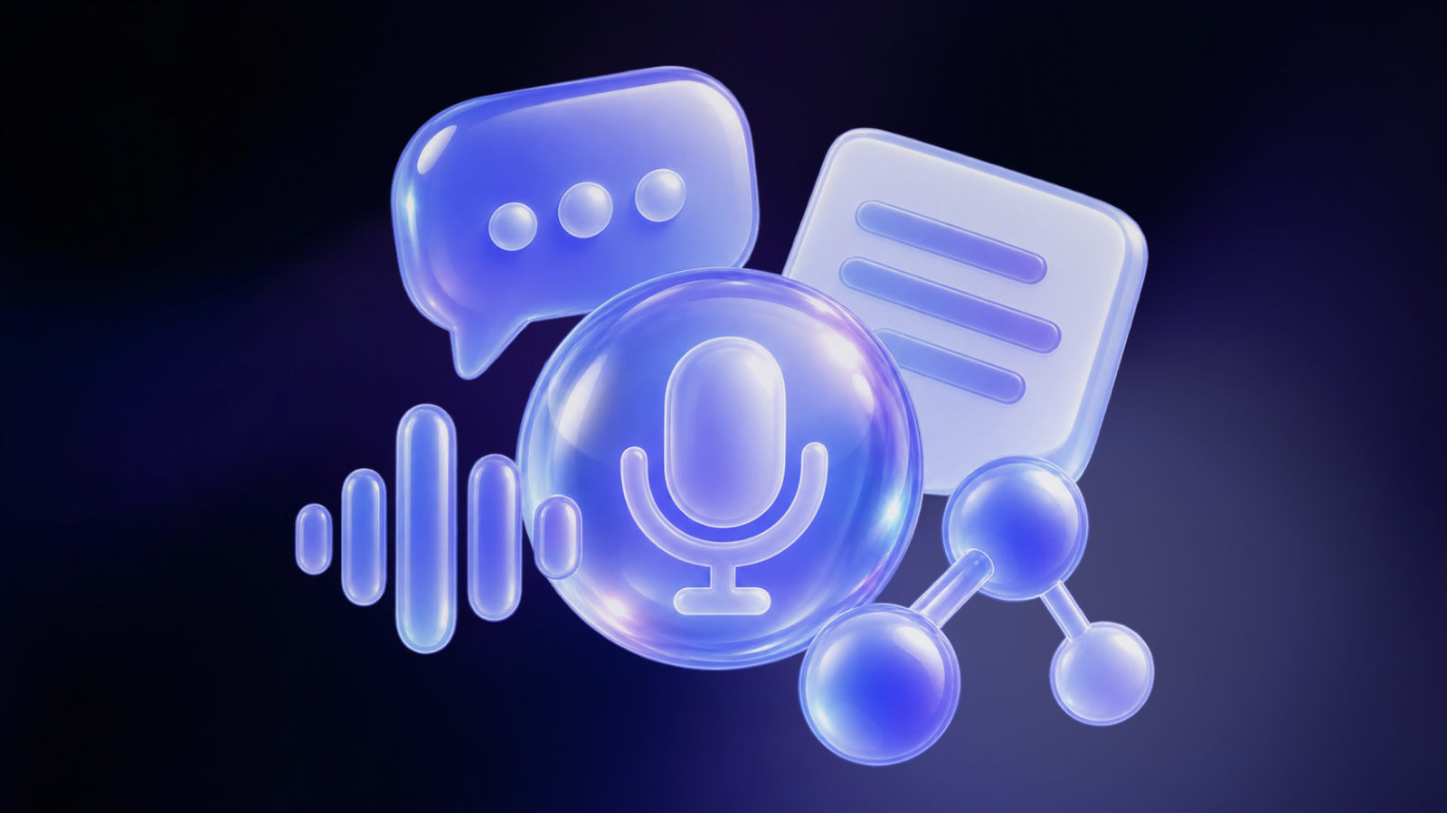 Choosing a meeting assistant — the article cover on Meetia's dark gradient, titled with the five questions it answers.
