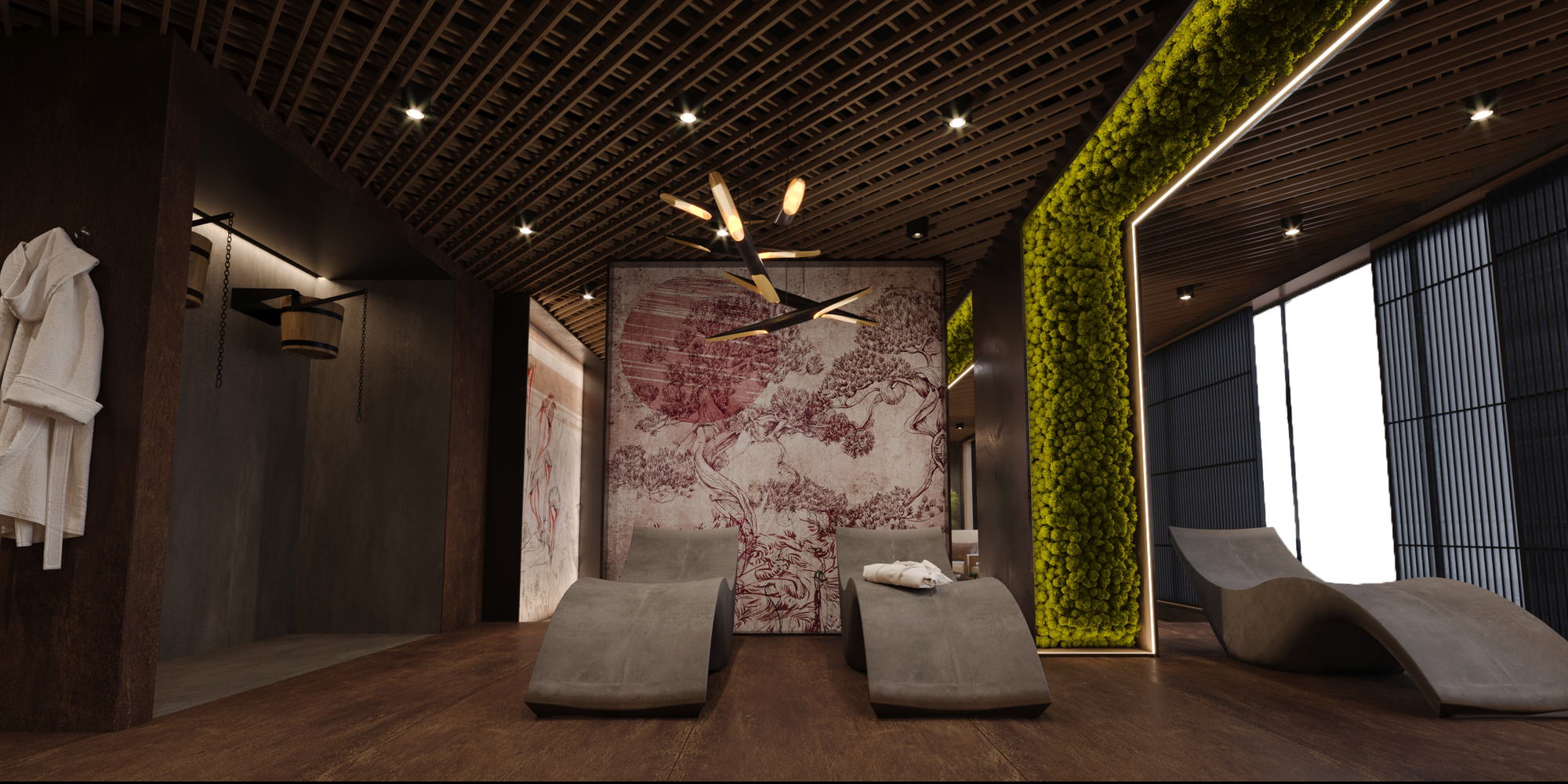 Asian Spa — treatment room with massage beds