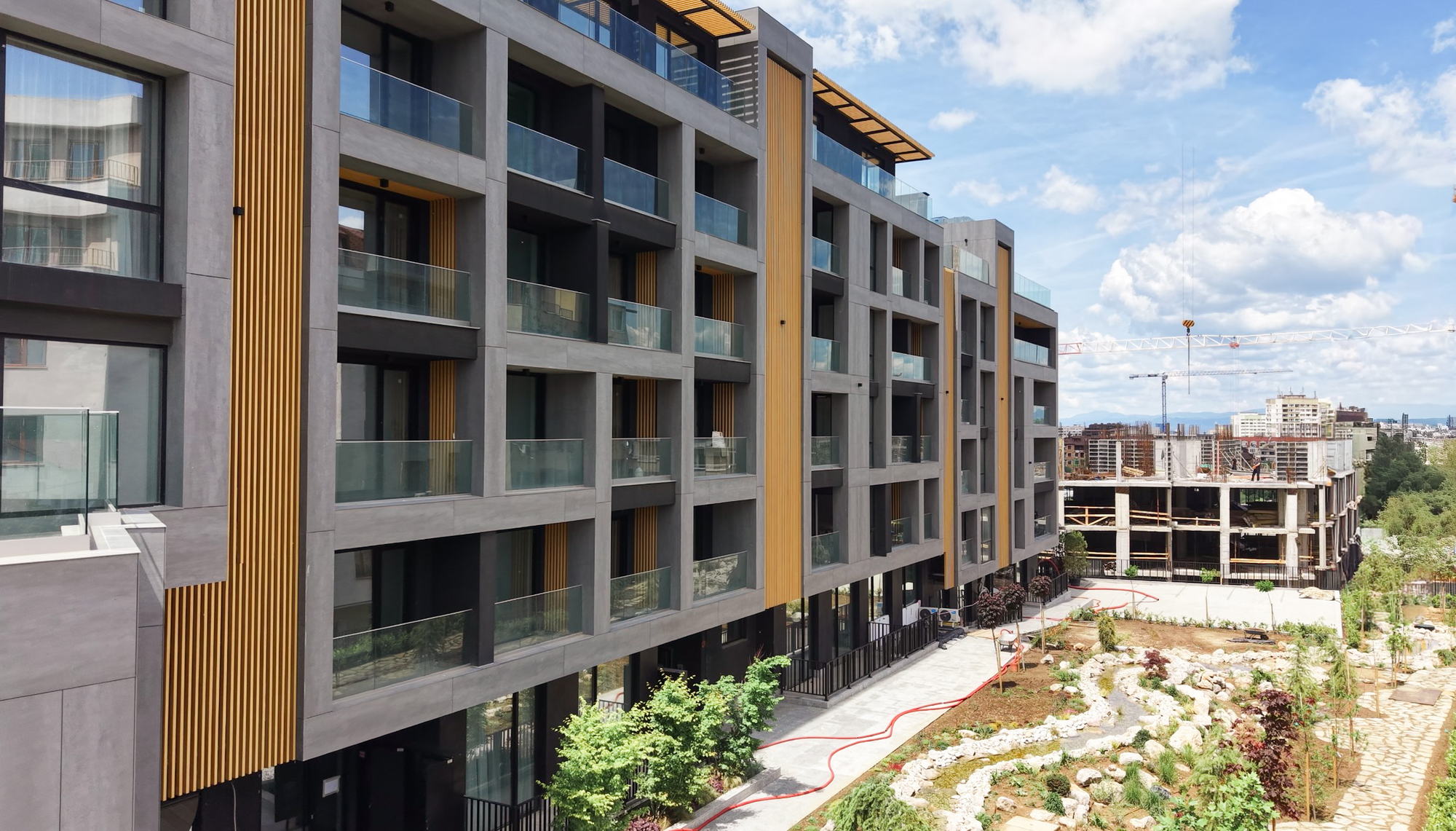 Borisa Apartments — balconies from below