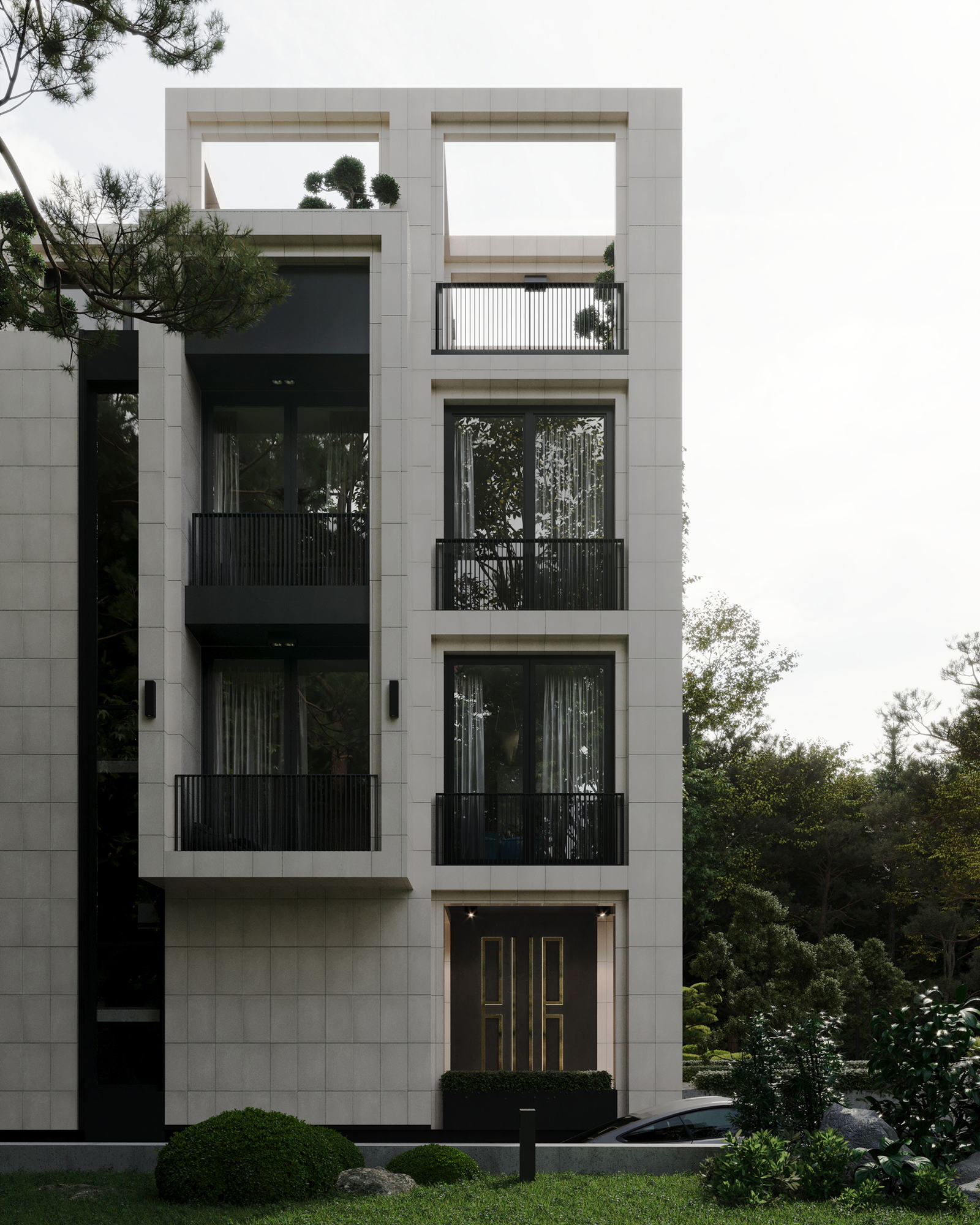 BUR Residence — garden side of the house