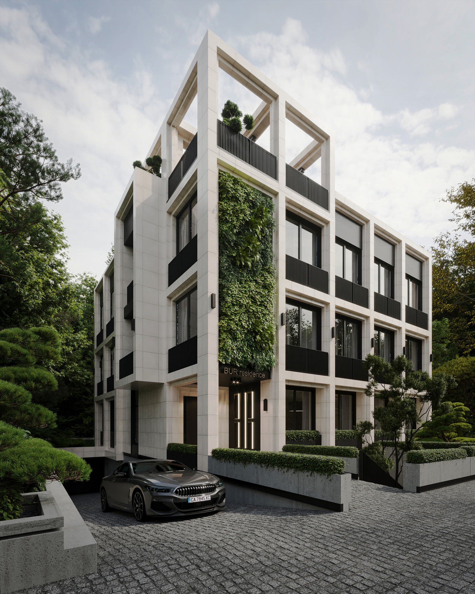 BUR Residence — approach to the house