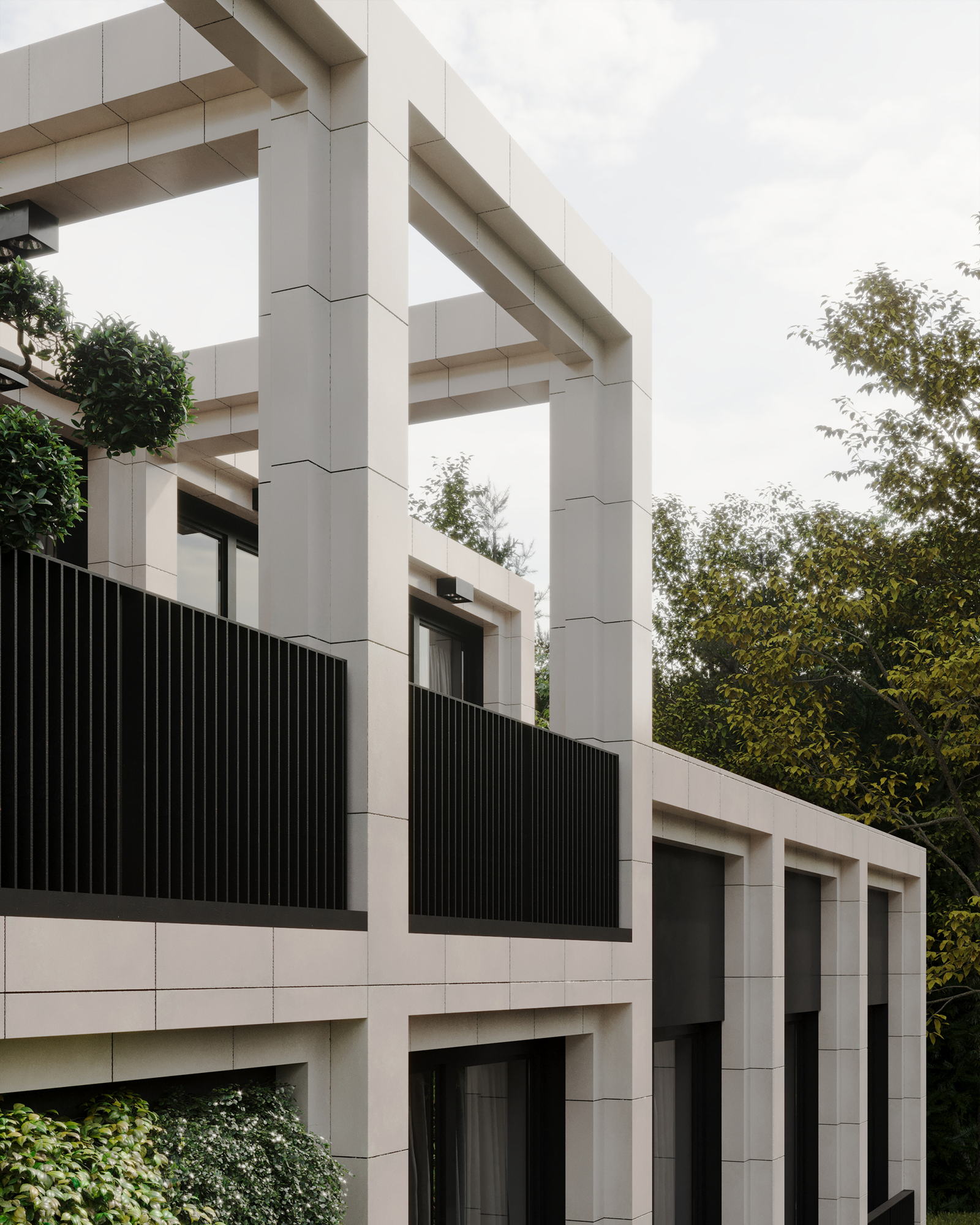 BUR Residence — exterior from the garden