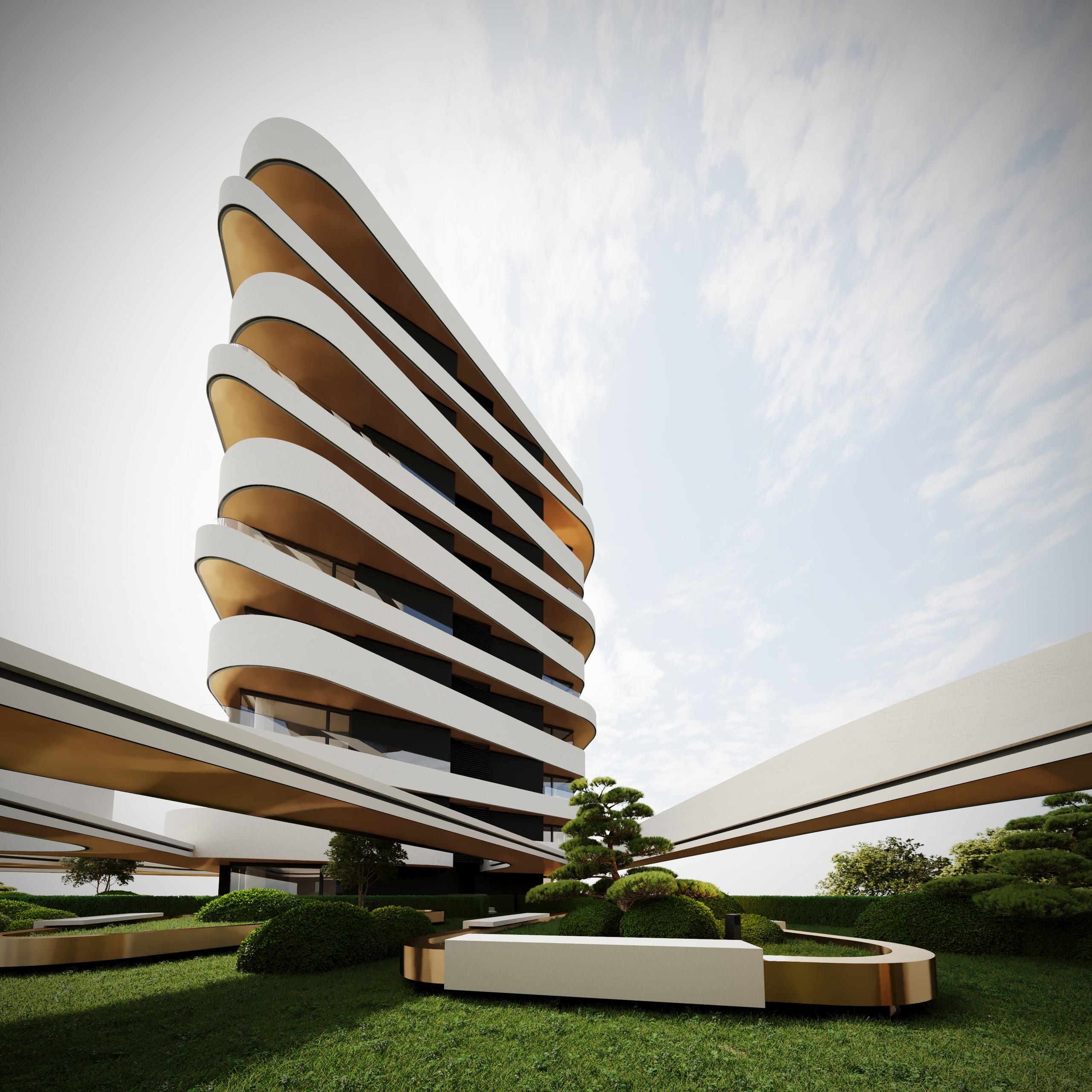 A development study for a prominent mixed-use plot on Bulgaria Boulevard.