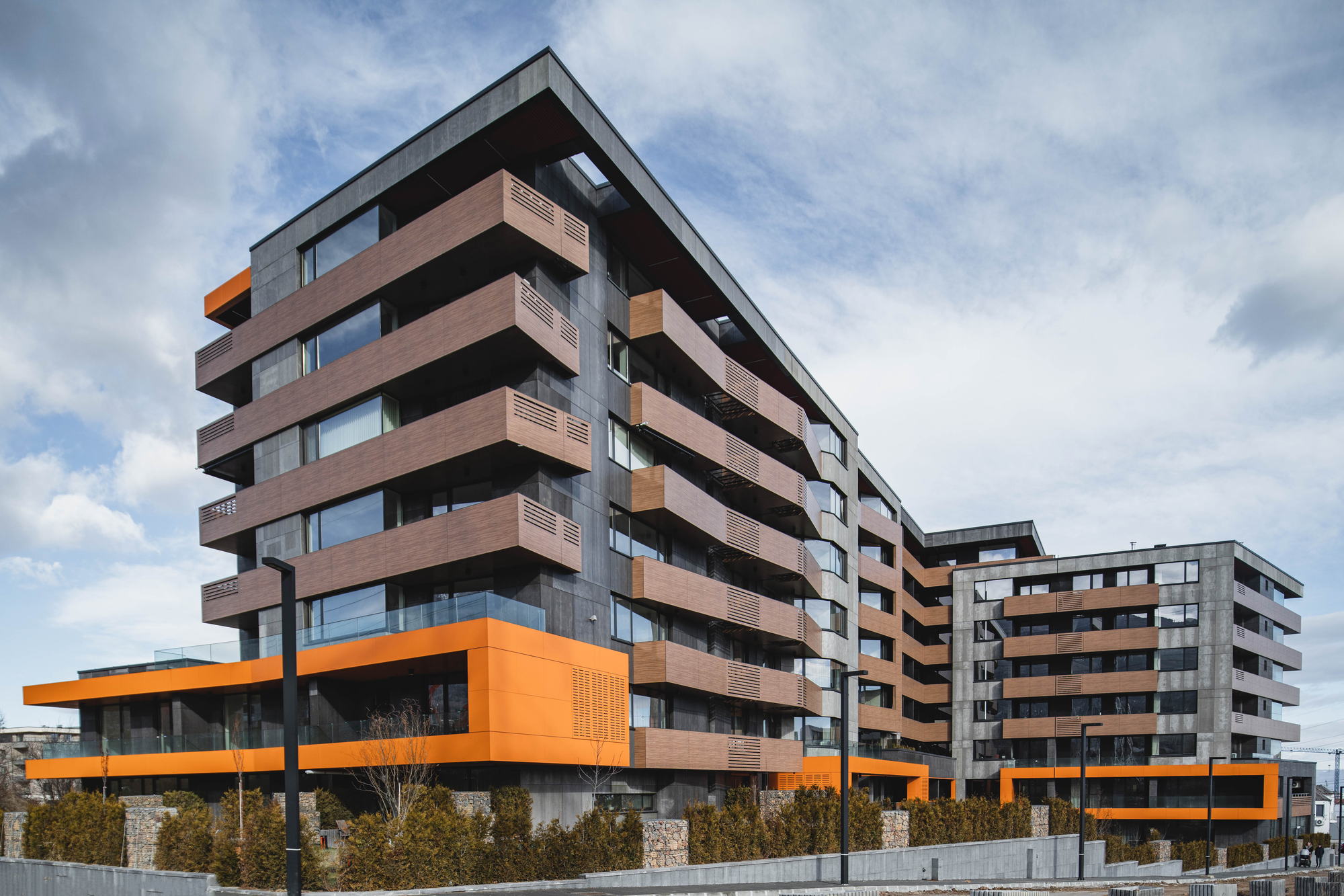 RUhouse — the four sections seen along the street