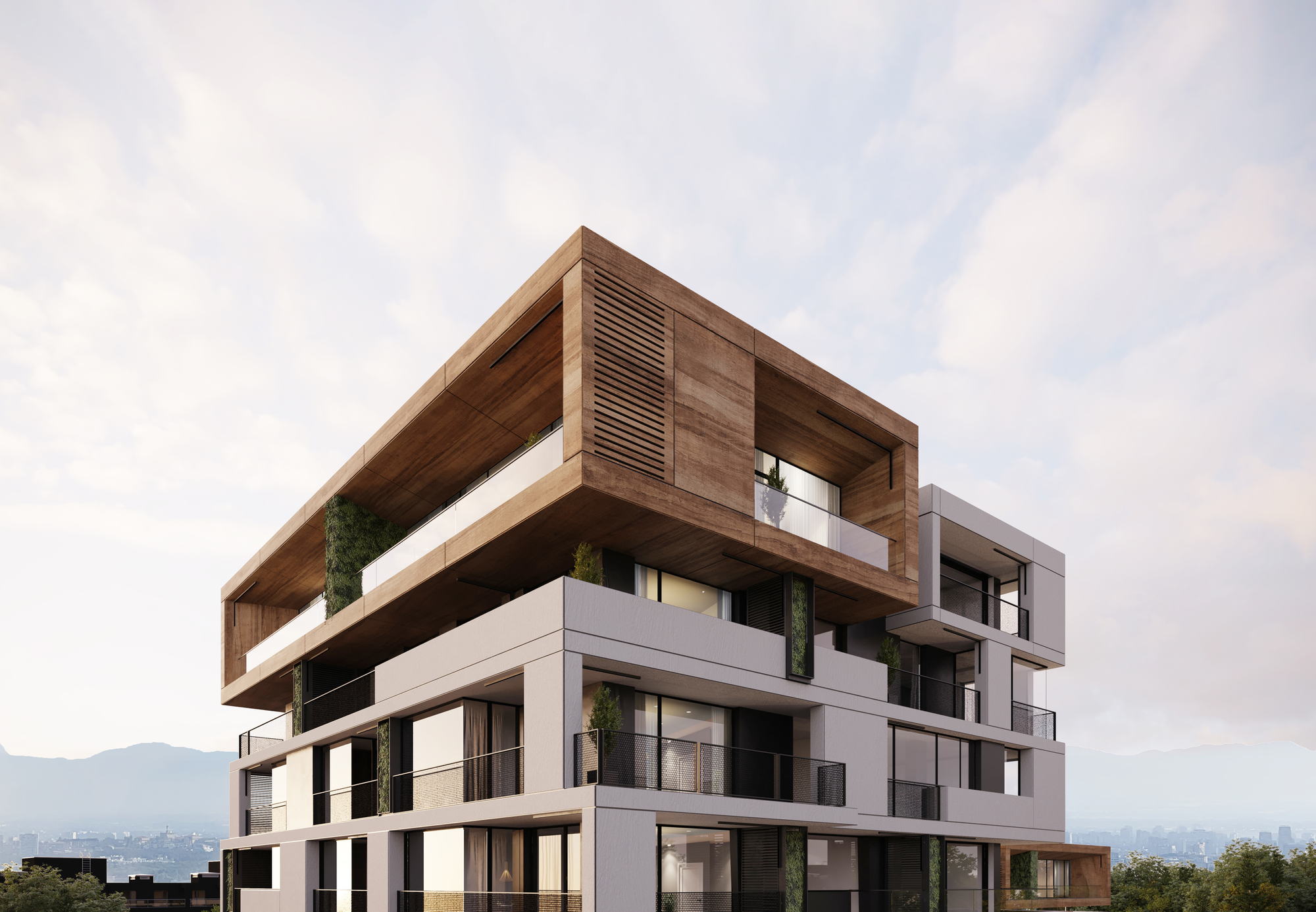 RUhouse II — the upper volume against the sky