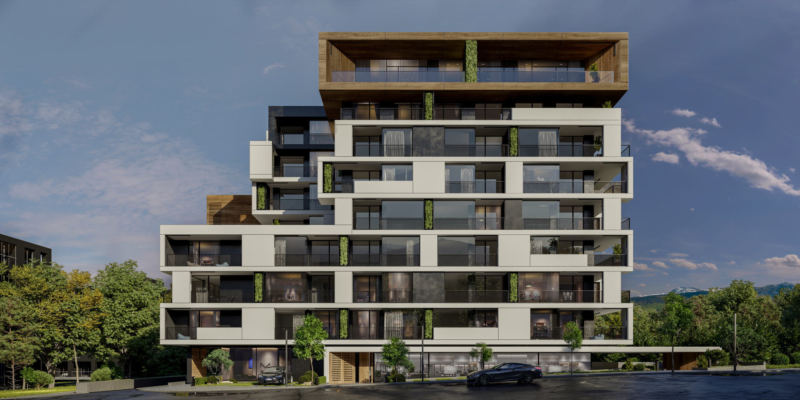 119 apartments on Cherni Vrah Boulevard; Phase One won Building of the Year 2024.