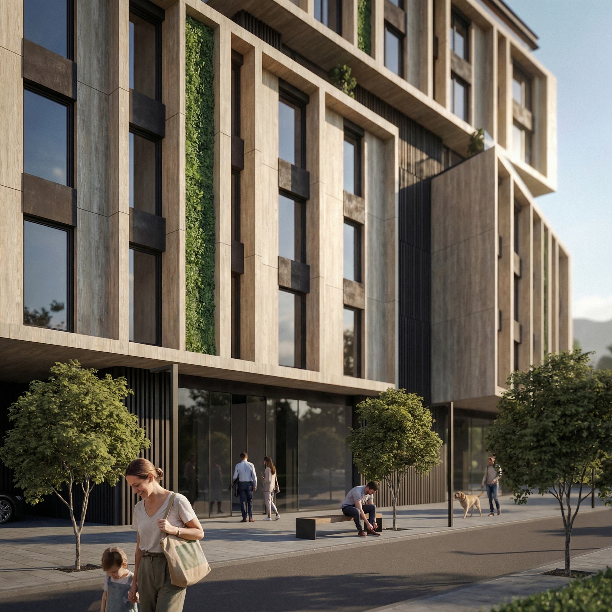 RUH 3 — facade articulation at close range