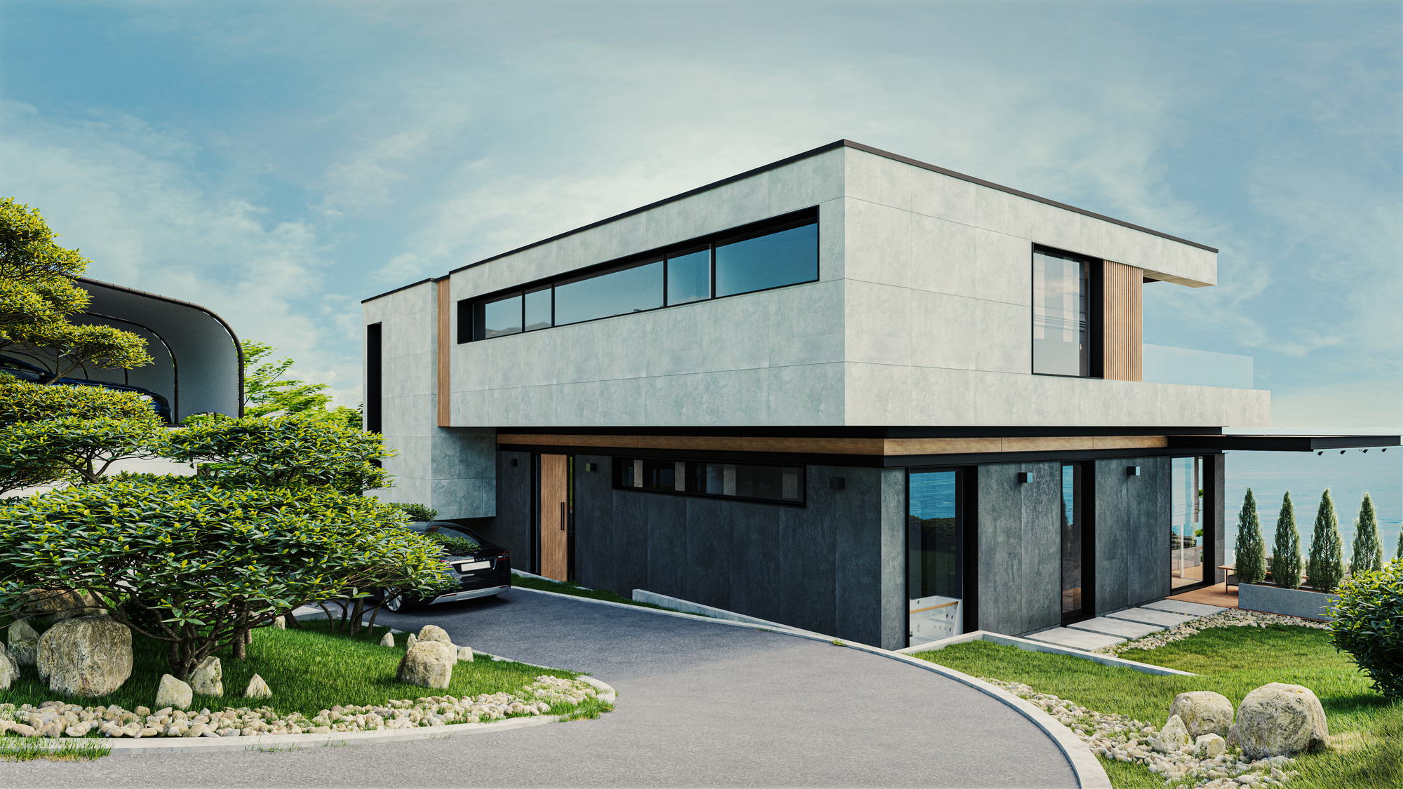 Sea house — the house from the approach