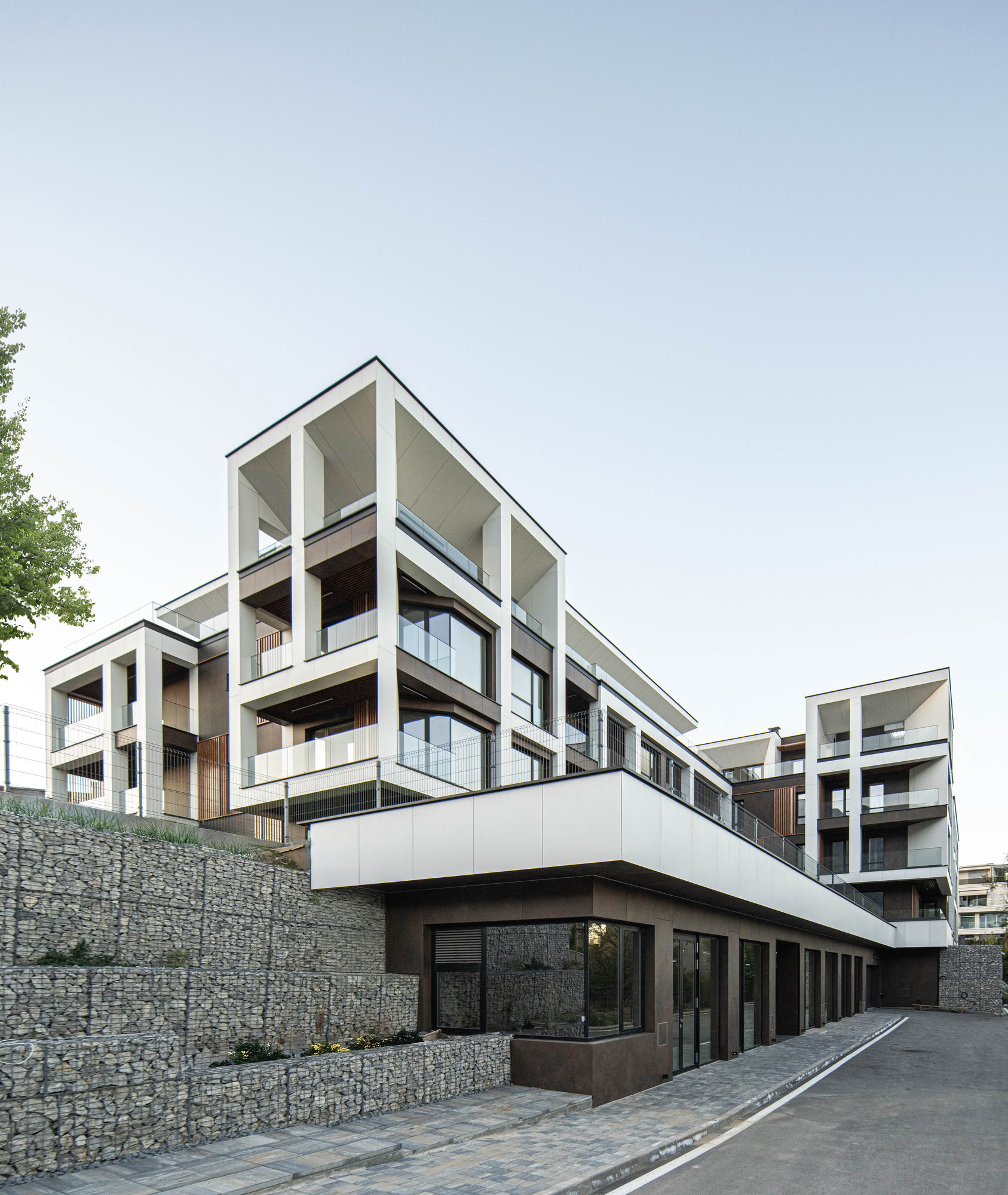 The Royal Residence — the building stepping down the slope