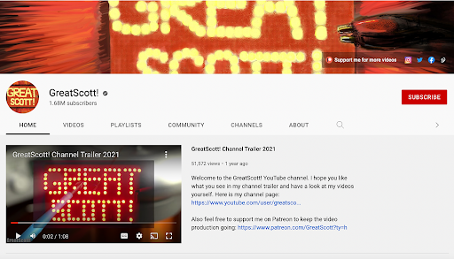 GreatScott channel.