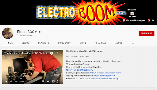 ElectroBOOM channel.