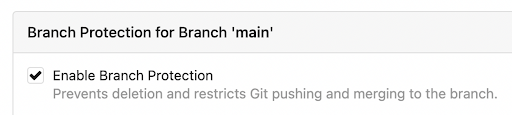 Repo branch protection.