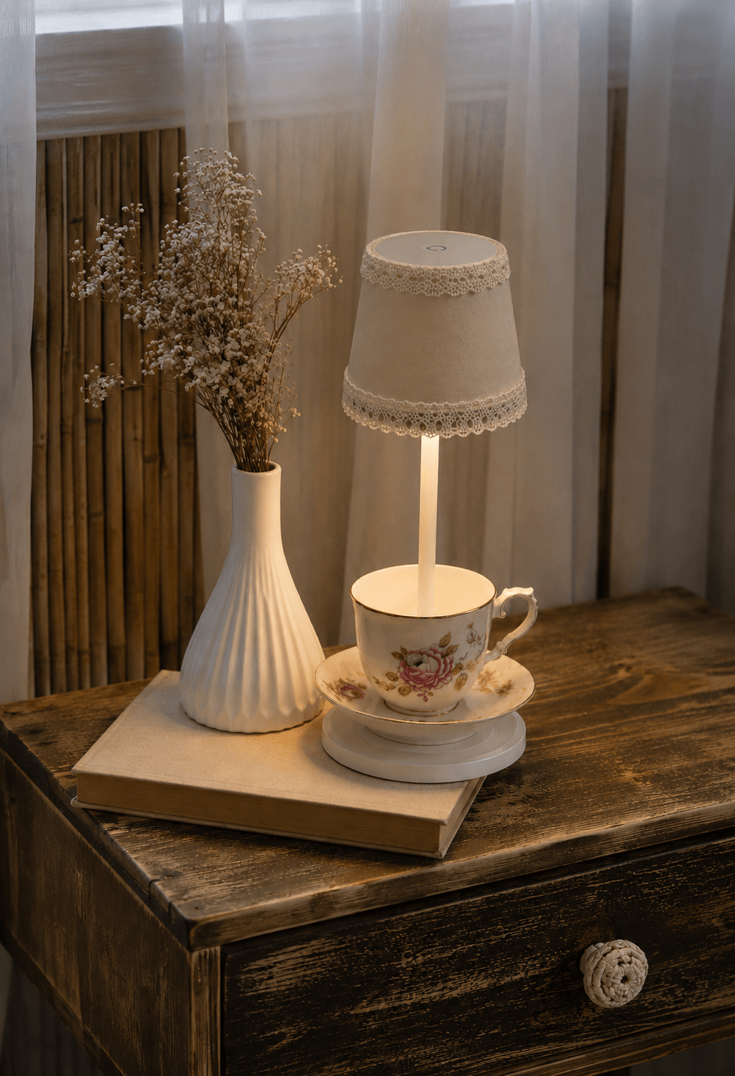 Lamp on book