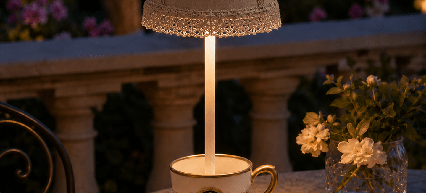 Lamp on balcony