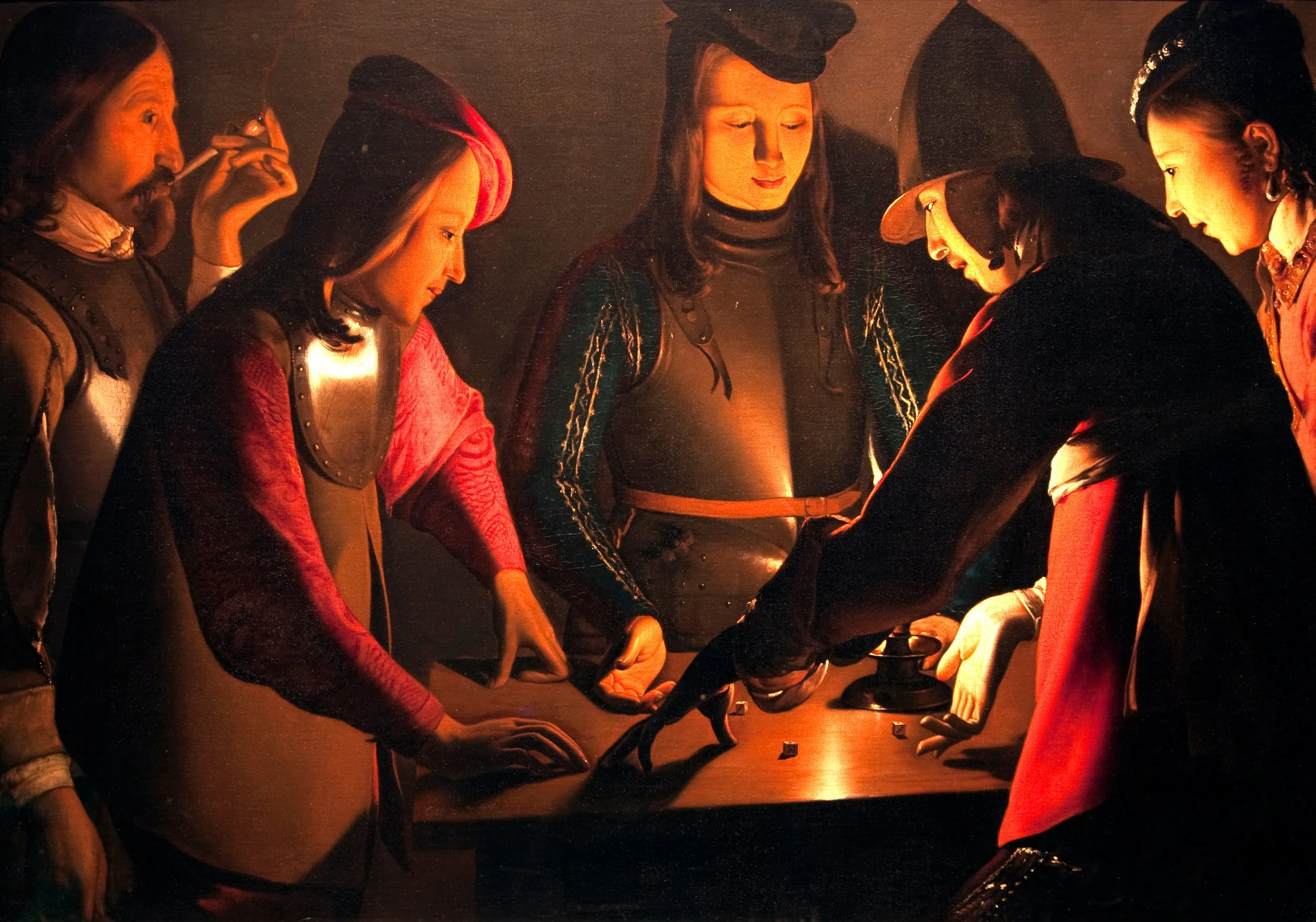  By Georges de La Tour - The Yorck Project (2002) 10.000 Meisterwerke der Malerei (DVD-ROM), distributed by DIRECTMEDIA Publishing GmbH. ISBN: 3936122202. http://www.prestonparkmuseum.co.uk/the-hall-and-its-treasures/themes/collectors-and-collecting/georges-de-la-tour/the-discovery-of-a-masterpiece/de-la-tour/  (cropped from) image, Public Domain,  https://commons.wikimedia.org/w/index.php?curid=1