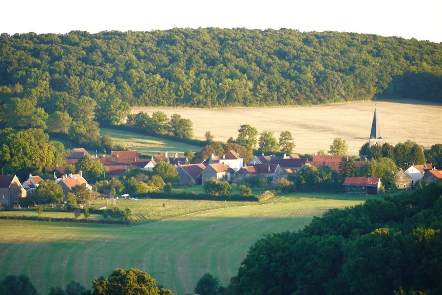  Another view of this tiny French village with it’s stunning church steeple. The church rings every hour from during the day, it’s so comforting and idyllic.   