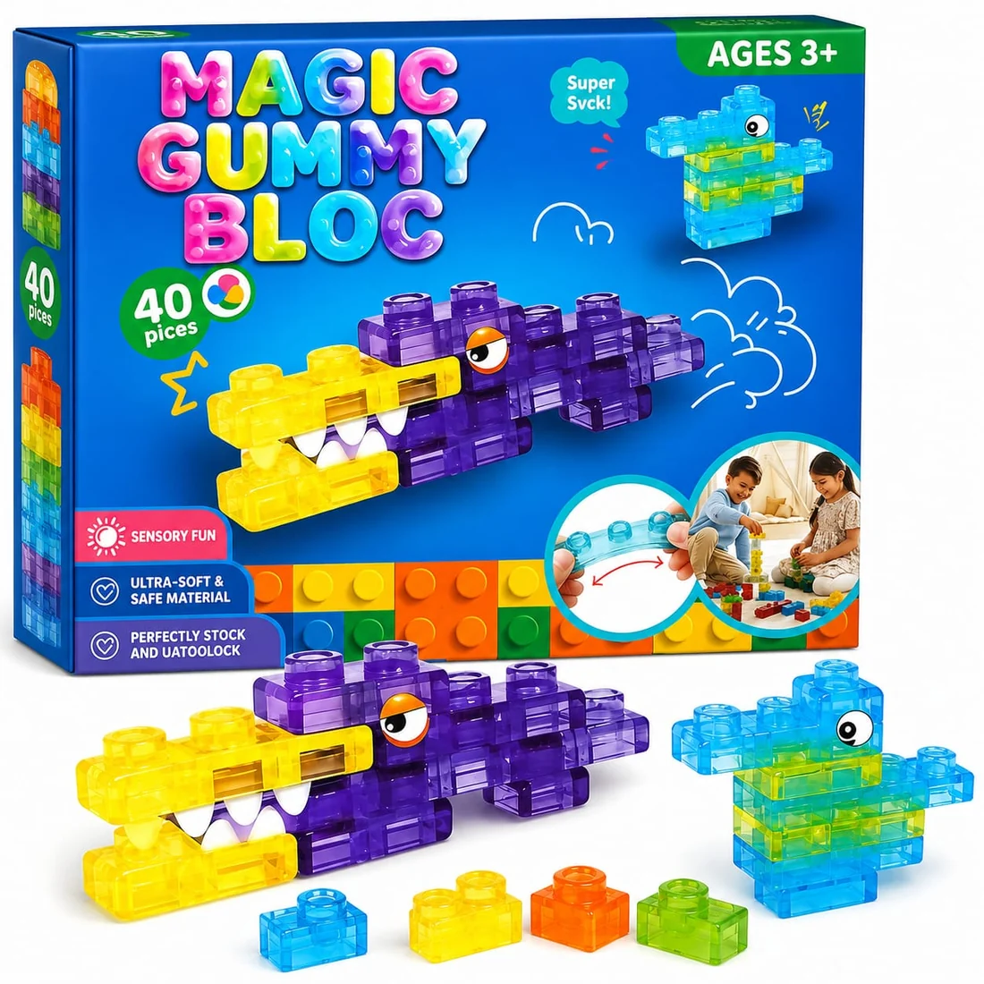 Magic Gummy Bloc building pieces