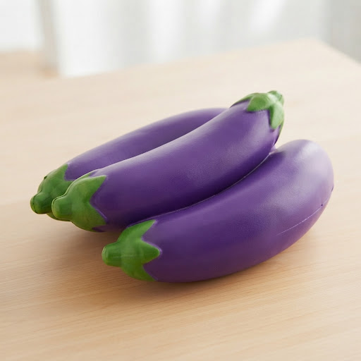 Purple eggplant squishy toys
