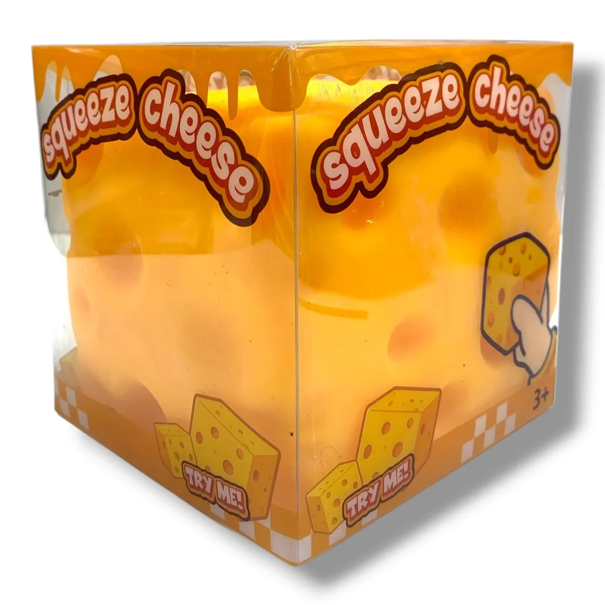 Giant squeeze cheese cube