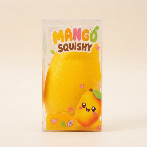 Glittery mango squishy