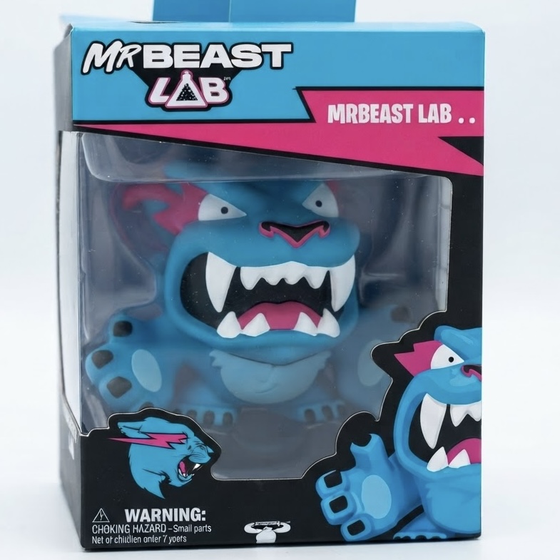 MrBeast Lab blue creature collectible figure in box