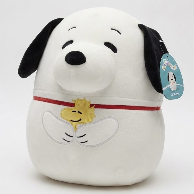Squishmallows Snoopy plush with Woodstock