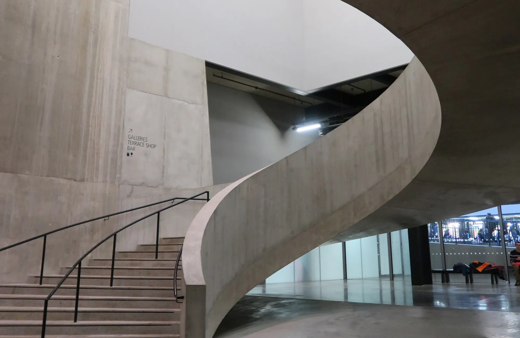 Concrete spiral staircase