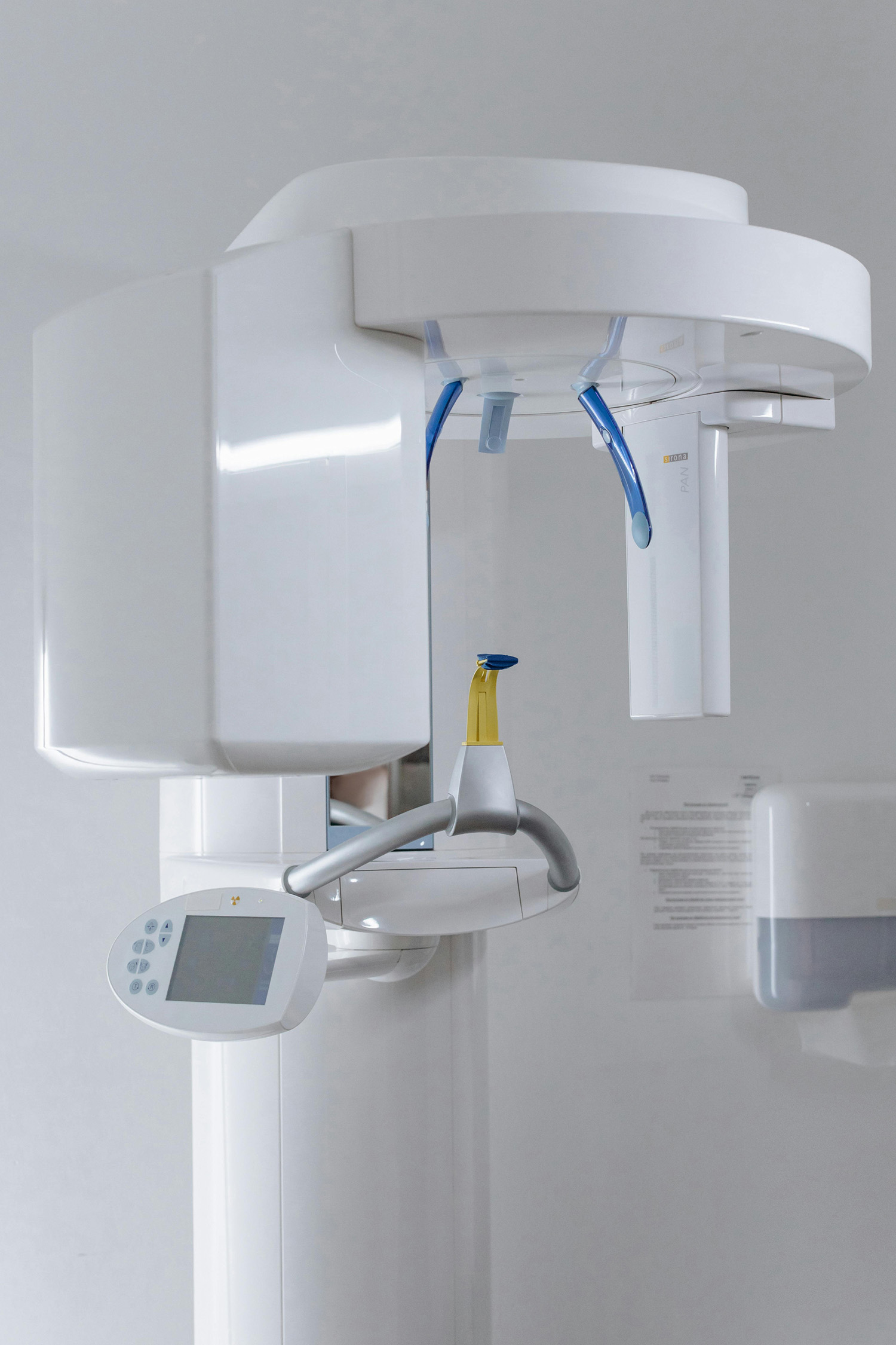 Dental panoramic X-ray machine in a treatment room