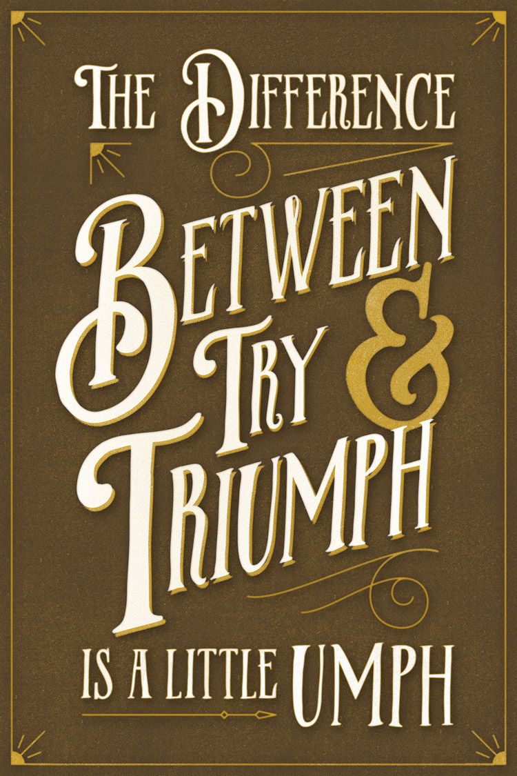 Try and triumph poster for AAA created by Johnathan Wynn for The Richards Group