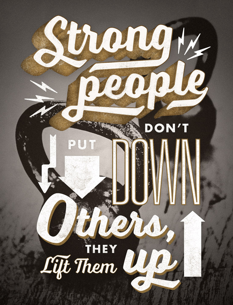 Strong people poster for AAA created by Johnathan Wynn for The Richards Group