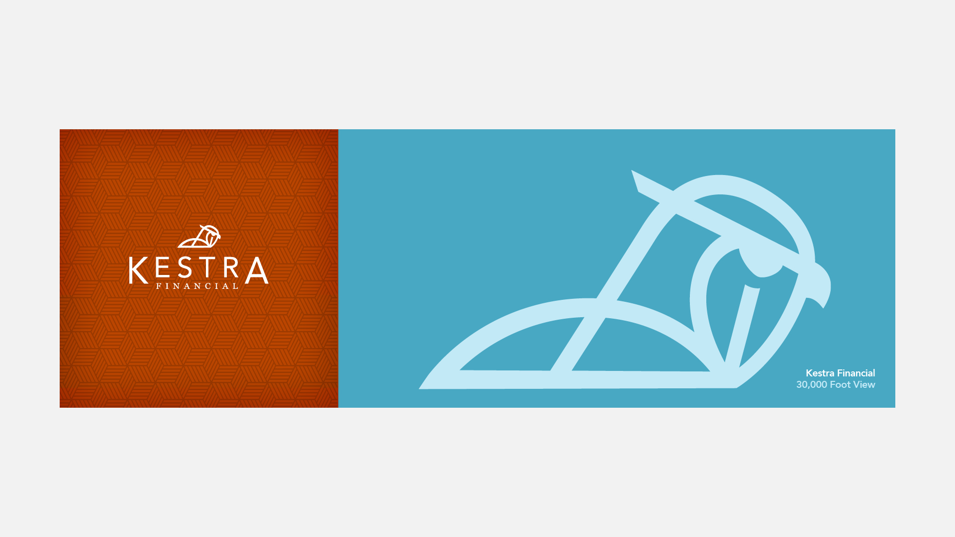 The front side of a trifold brochure for Kestra Financial by Johnathan Wynn Design