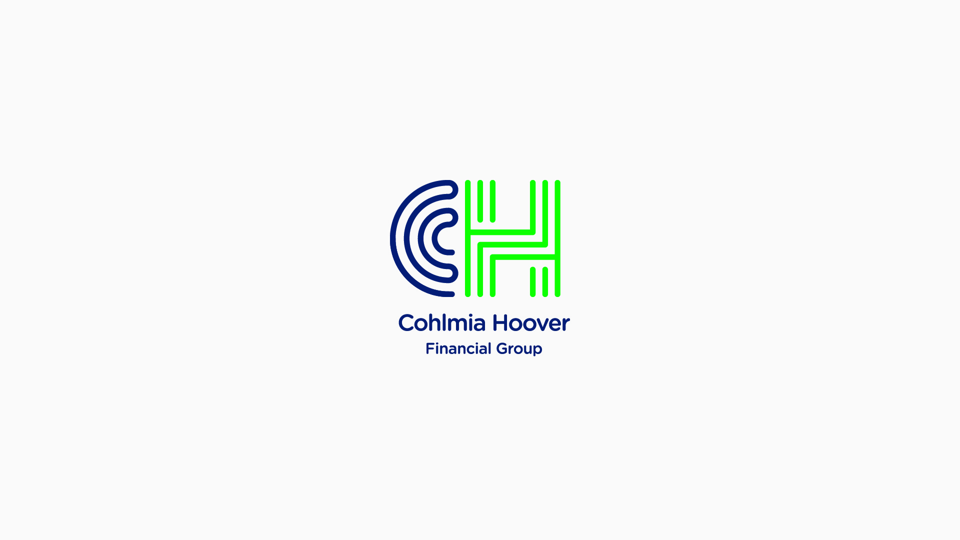 A logo for Cohlmia Hoover Financial Group by Johnathan Wynn Design
