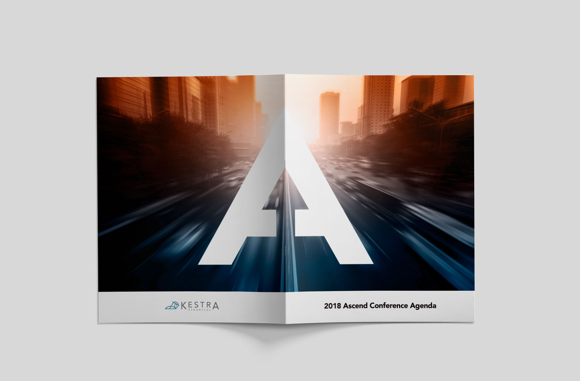 Ascend conference agenda brochure by Johnathan Wynn Design