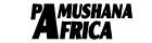 Pamushana Africa logo with stylized bold black text stacked, featuring a large 'A' spanning 'Pamushana' and 'Africa'.