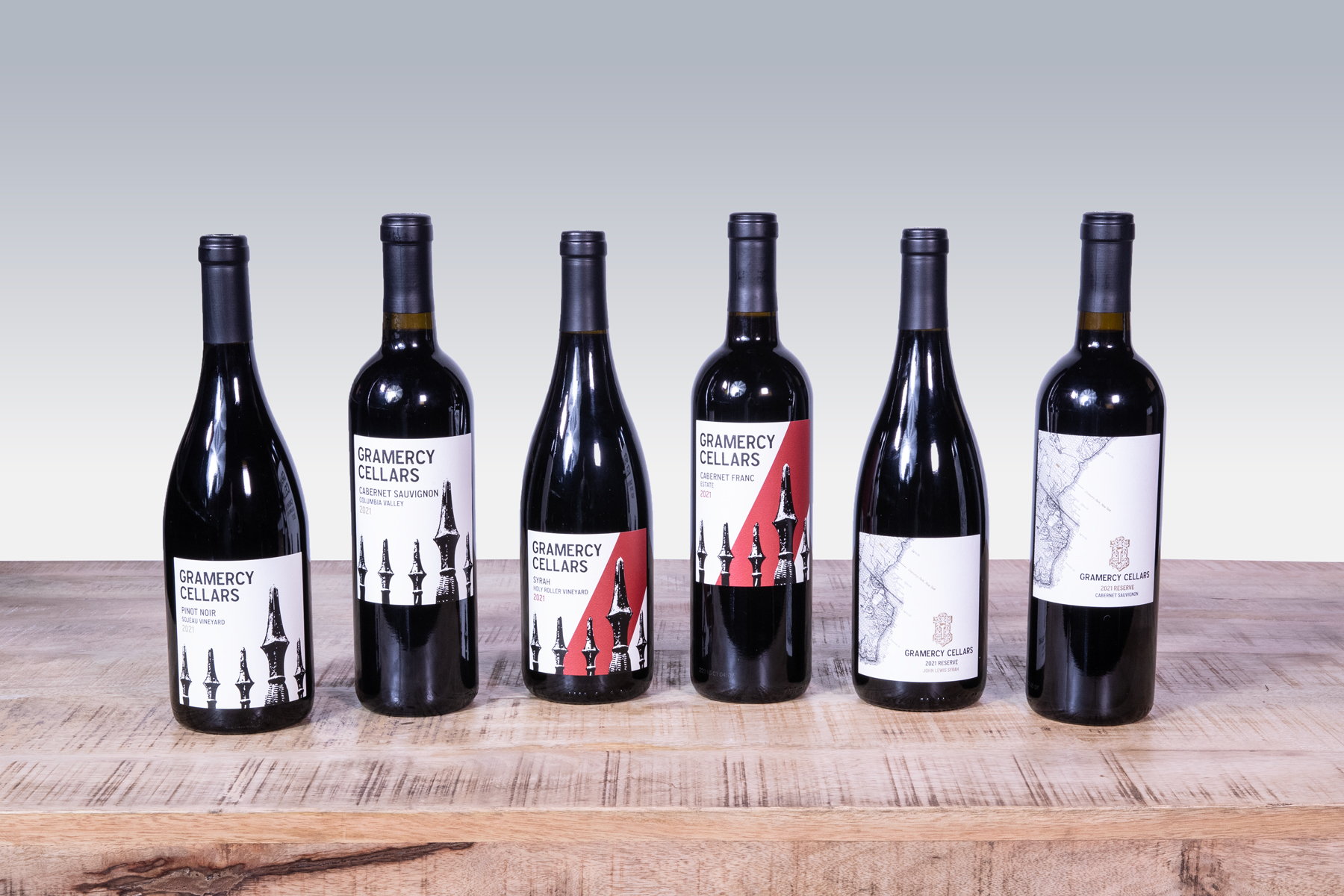 Gramercy Cellars Wine Label Designs