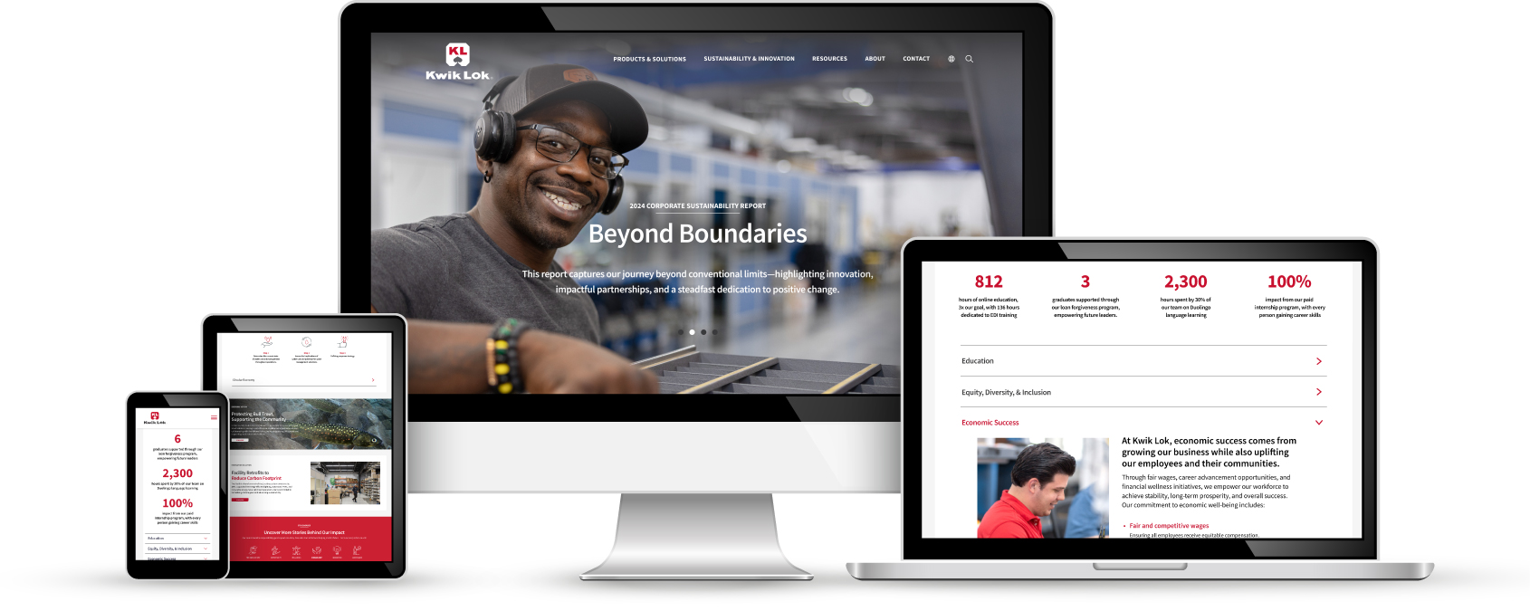 Kwik Lok Web CSR in devices