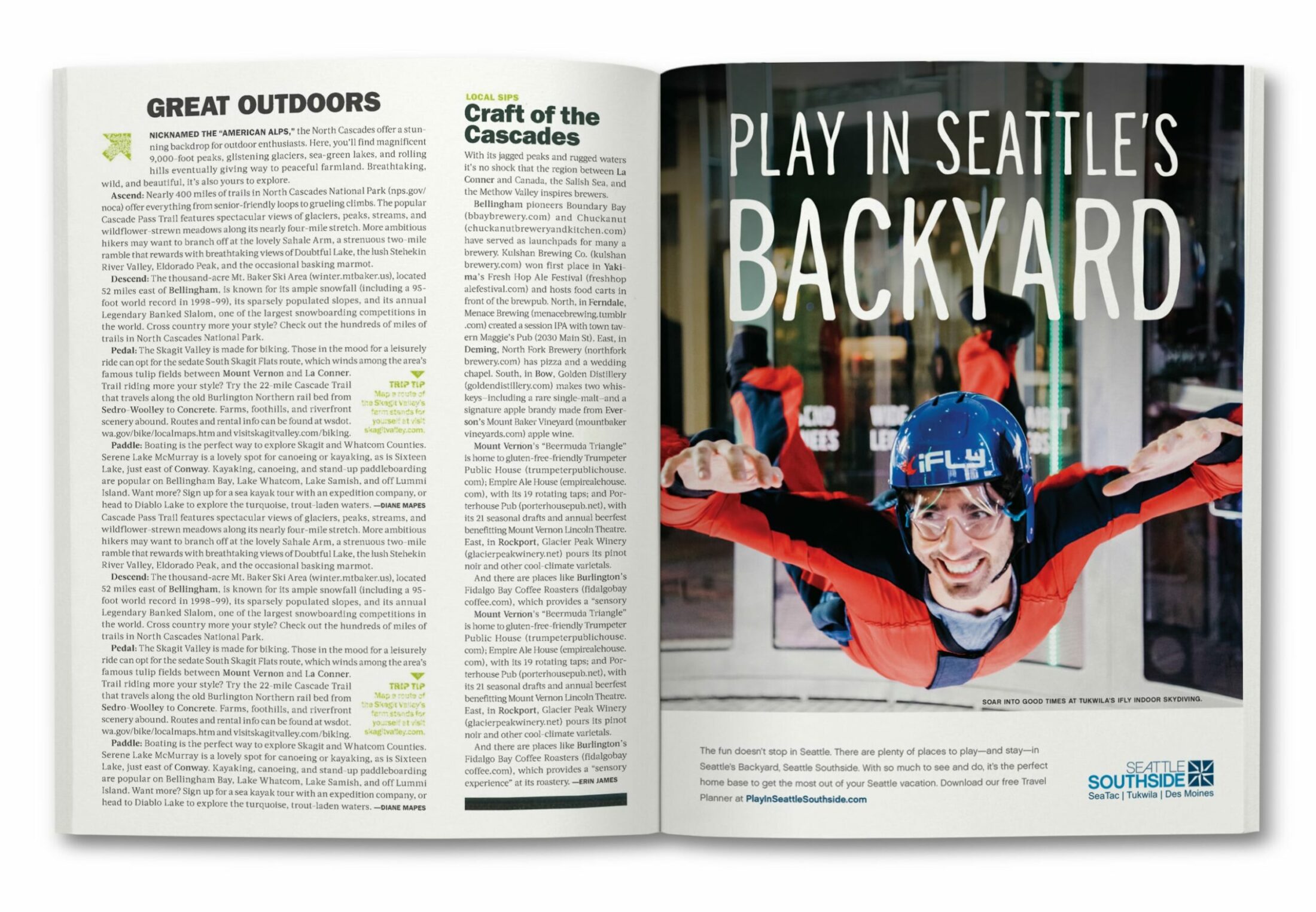 iFly magazine ad for Seattle Southside