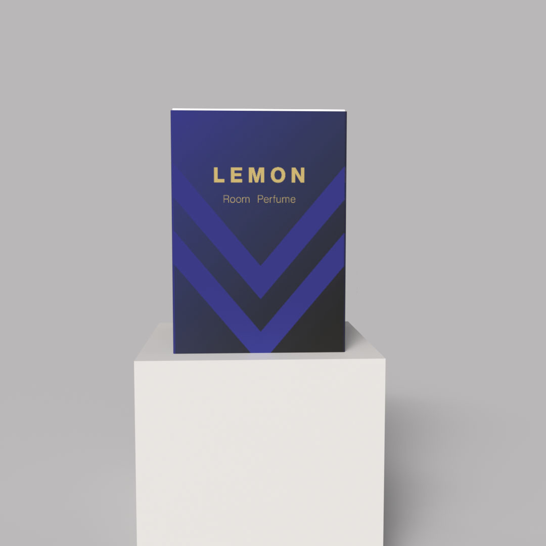 Design d'emballage pour parfum d'intérieur au citron