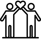 Icon representing partnerships beyond individuals