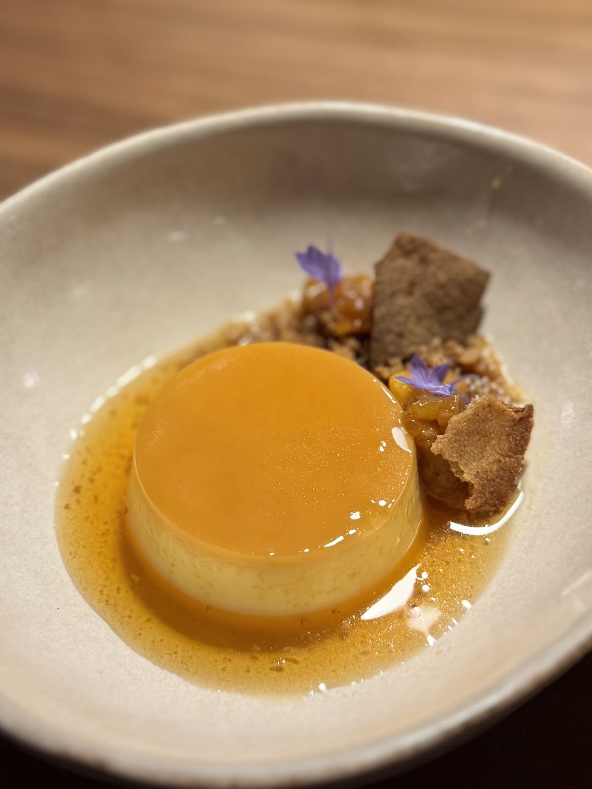 Aridan crème caramel at Chishuru, London