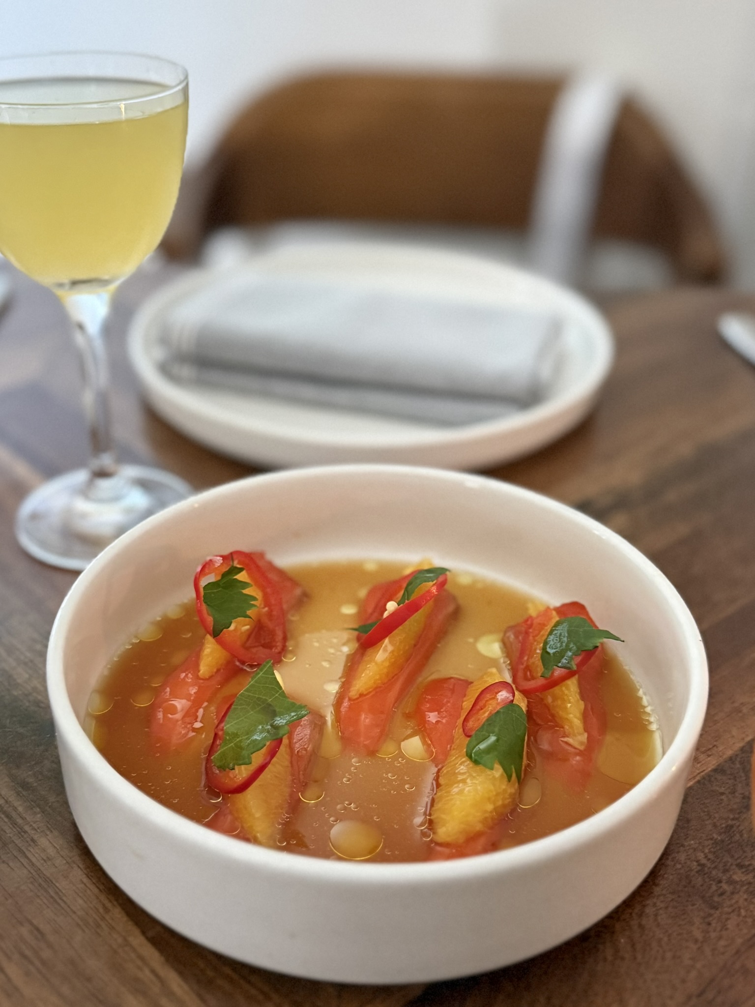 Kinilaw with king salmon at Musang, Seattle